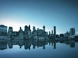 Night New York and Brooklyn Bridge. Stock Footage