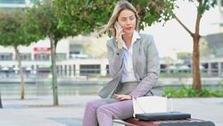 Expat businesswoman in Dubai Stock Footage