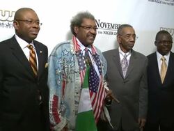 Guest, Don King, Timi Alaibe and Director Jeta Amata Stock Footage