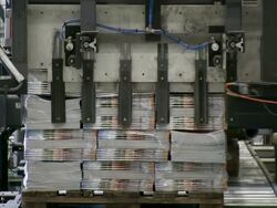 MS Shot of gravure printing office / Itzehoe, Schleswig-Holstein, Germany  Stock Footage