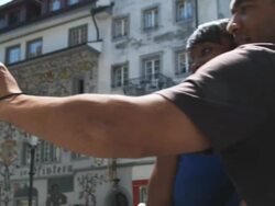 couple taking a photo of themselves Stock Footage