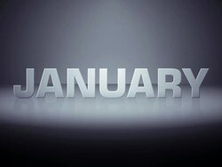 January Month Horizon Zoom Stock Footage