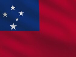 Samoa Flag Stock Footage