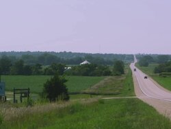 Static view of the highway to the Welcome to Auburn sign. Stock Footage