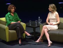 INTERVIEW: Dale Franzen and Helen Hunt on the Broad Stage production of 'Our Town' at the The Broad Stage And Helen Hunt Announce Davis Cromer's Production Of Thornton Wilder's 'Our Town' at Santa Monica CA. (Footage by WireImage Video/GettyImages) Stock Footage