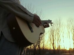 Guitar playing Stock Footage