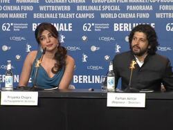 INTERVIEW: Priyanka Chopra on visiting Nepal at Don - The King Is Back Press Conference: 62nd Berlin International Film Festival 2012 at the Grand Hyatt on February 10, 2012 in Berlin, Germany. (Footage by WireImage Video/Getty Images Entertainment Video) Stock Footage