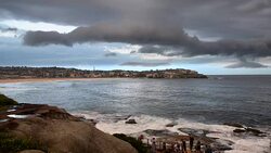 Bondi and Tamarama Beaches Coastal Path, Sydney Australia Stock Footage