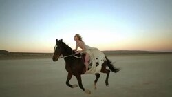 (Slow Motion) Attractive Woman Riding Horse 04 Stock Footage