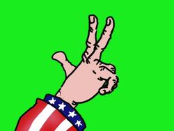 White american sleeved hand counts to five Stock Footage