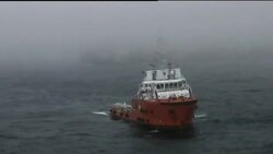 Aerials of stricken container ship amid fears she will break up News Clip
