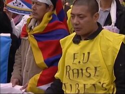Demonstrators continue to protest outside BOC over Tibet News Clip