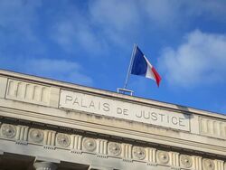 The Palais de Justice or courthouse of Tours, France. Stock Footage
