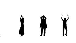 Clapping  People Silhouettes Stock Footage