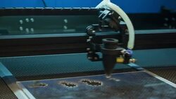 Industrial Laser cutting Plastic Stock Footage