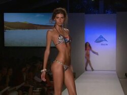 Models walk the runway at Xtra Life Lycra Brand Stock Footage
