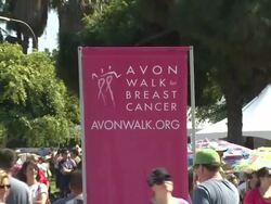 Seventh Annual Los Angeles Avon Walk for Breast Cancer Stock Footage