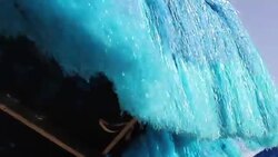 Plastic fibers of the beach parasol swinging on the wind Stock Footage