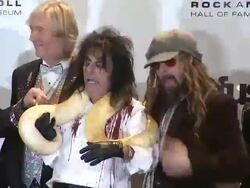 Michael Bruce, Neal Smith, Alice Cooper, Rob Zombie and Dennis Dunaway  Stock Footage