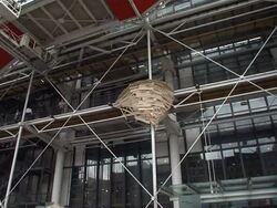 CLEAN: Giant wooden nests ornate Paris' Pompidou Centre News Clip
