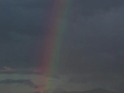 Rainbow over Rome Skyline from Gianicolo Hill Stock Footage