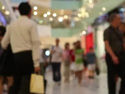 People Shopping Mall Consumerism Stock Footage