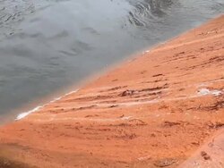 Sediment  of rusty water. HD Stock Footage