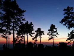 Sunset at Nature Viewpoint Stock Footage