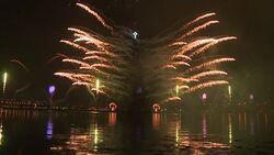 CLEAN : Rio launches floating Christmas tree News Clip