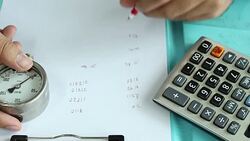 Businessman develop his gauge Stock Footage