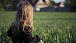 Girl enjoying the wheat field Stock Footage