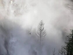 HD Flood Waves Destroying Valley (Loopable) Stock Footage