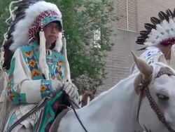MS Indians at Calgary Stampede / Calgary, Alberta, Canada Stock Footage