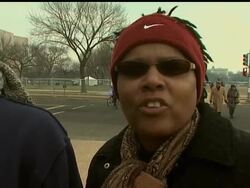 The mood is a festive one as crowds start to jam Washington, D.C., in advance of tomorrow's inauguration of Barack Obama. News Clip