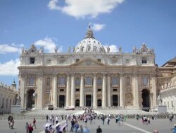 St. Peter's Basilica, Vatican City, Rome Stock Footage