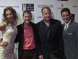 Alysia Reiner & David Alan Basche at The Creative Coalition's Spotlight Awards Dinner Gala Stock Footage