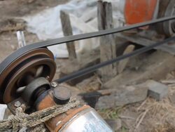 motor is working by belt Stock Footage