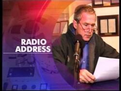 Bush weekly radio address on Iraq war anniversary News Clip