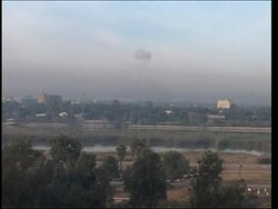 Smoke rising from car bombing News Clip