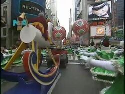 POV Thanksgiving Day parade, New York City, New York, USA Stock Footage