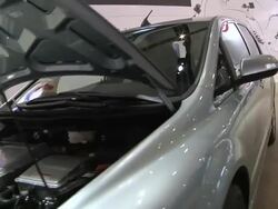 CU ZO DS BYD Motors e6, pure-electric vehicle made in China at Detroit Auto Show / Detroit, Michigan, USA  Stock Footage