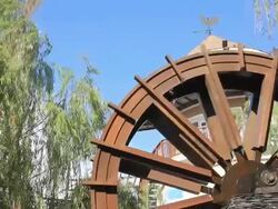 wooden water mill Stock Footage