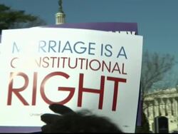 Gay Marriage Demonstrations in Washington News Clip