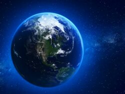 MS Shot of Earth rotating in space / Bergen, Hordaland, Norway Stock Footage