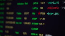 Stock Market Monitor Screen Stock Footage