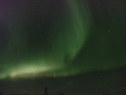 Vivid Aurora borealis, Northern Lights, Karasjok, Norway, February 2008 Stock Footage