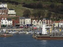 SCARBOROUGH HARBOUR AND LIGHTHOUSE Stock Footage