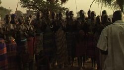 A cattle camp in South Sudan Stock Footage