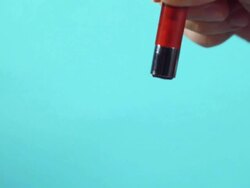 CU Hand Holding vote stamp / Seoul, South Korea Stock Footage