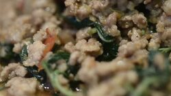 HD:Thai food stir basil with rice Stock Footage